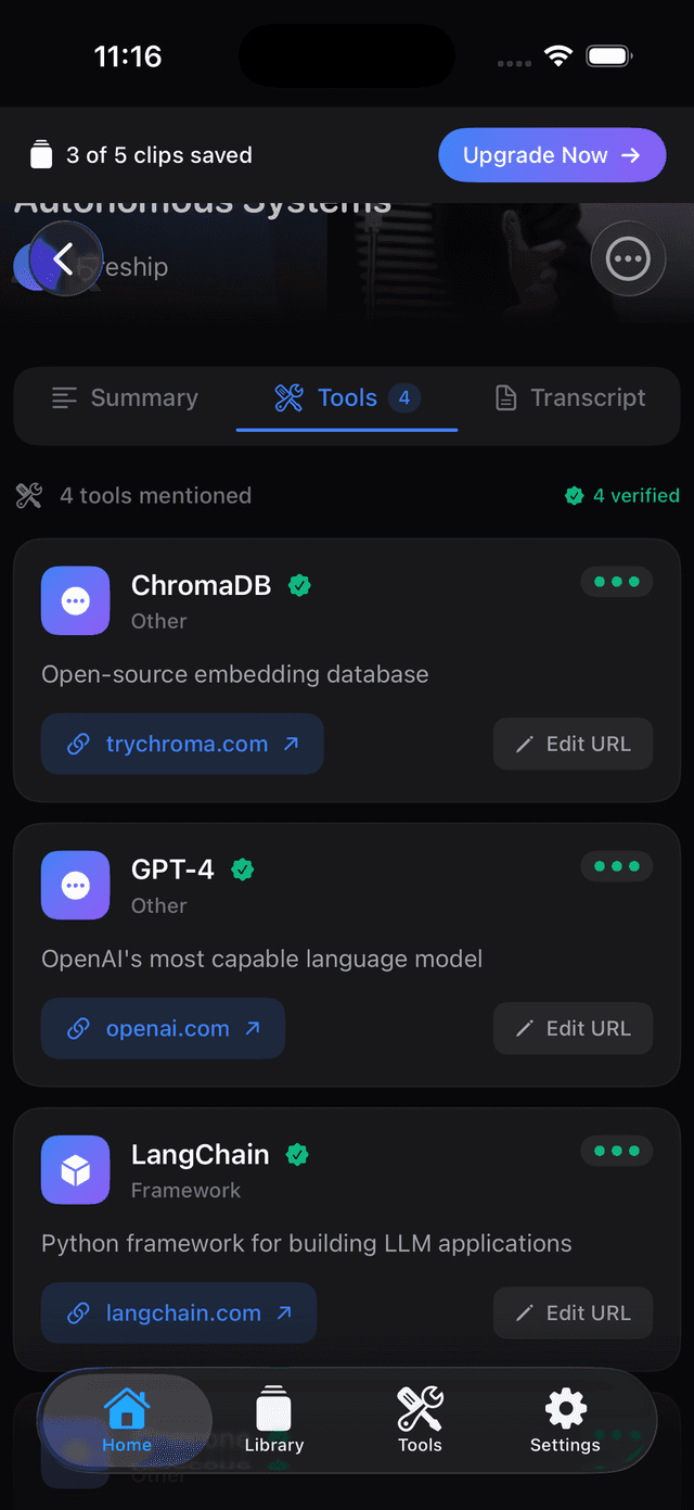 Find tools instantly